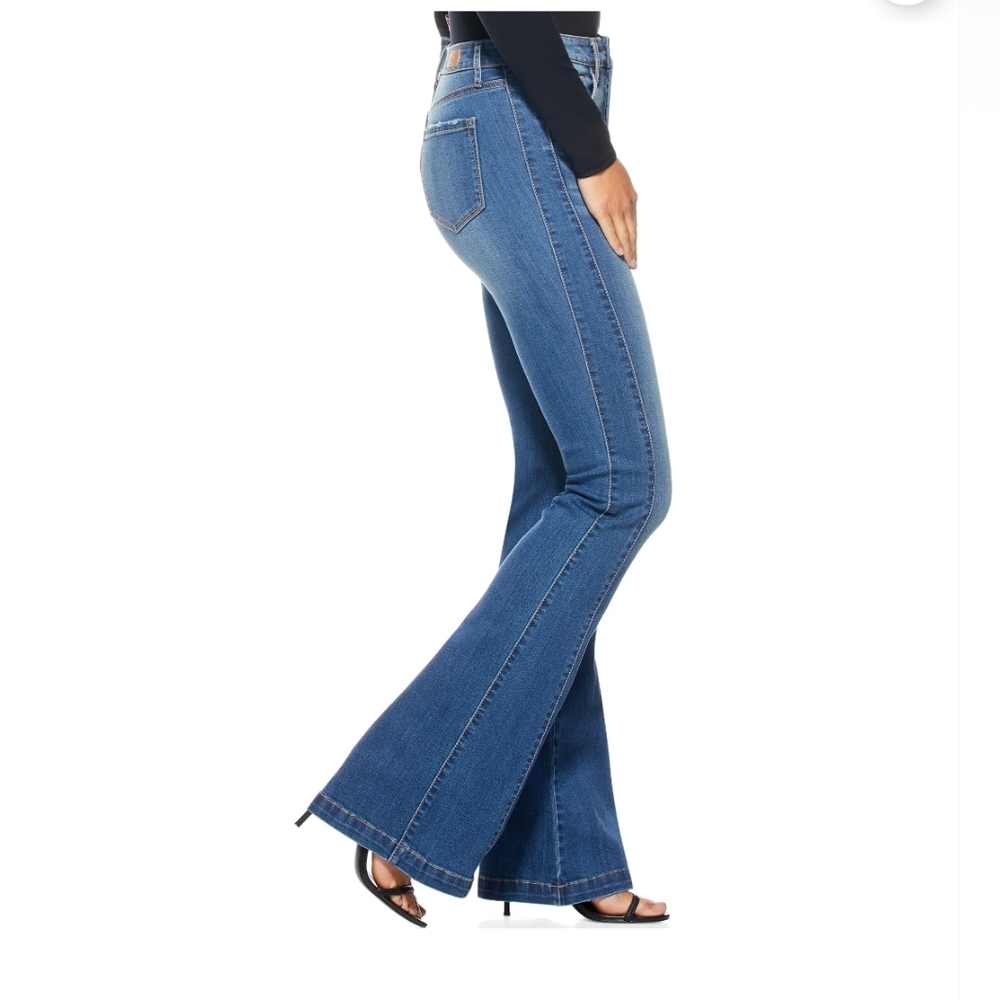 Sofia Jeans Side Panel Melisa Flare Button Front Size 0 Short Y2K Style